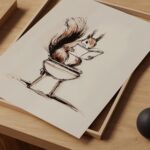 Squirrel Bathroom Art Print