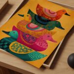 Stacked Ducks Art Print