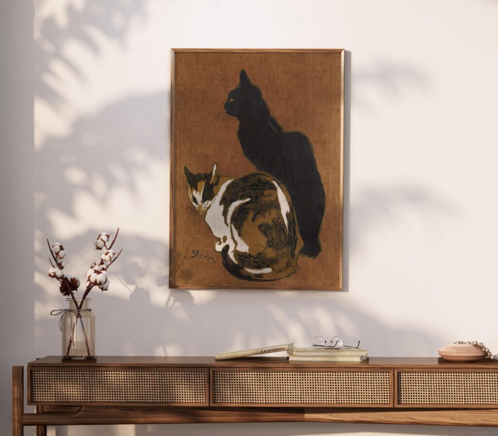 Steinlen Two Cats Print