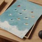 Surfing Dogs Art Print