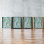Surfing Jungle Animals Nursery Art Print