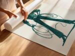 Teal Cowboy Western Print