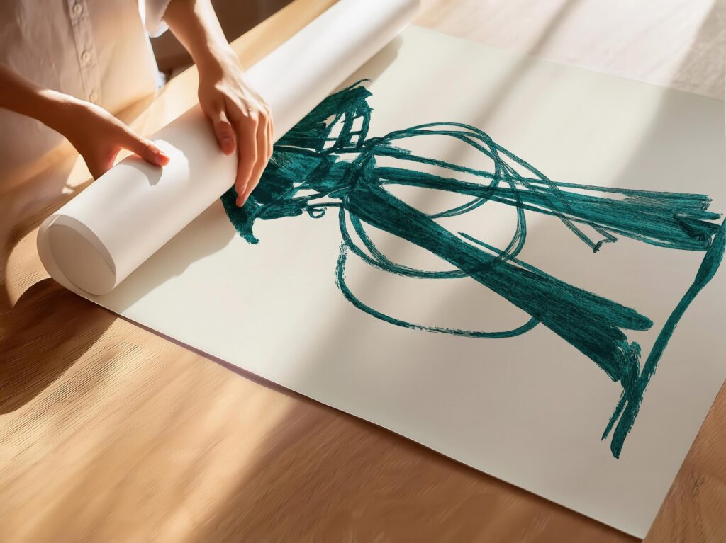 Teal Cowgirl Poster
