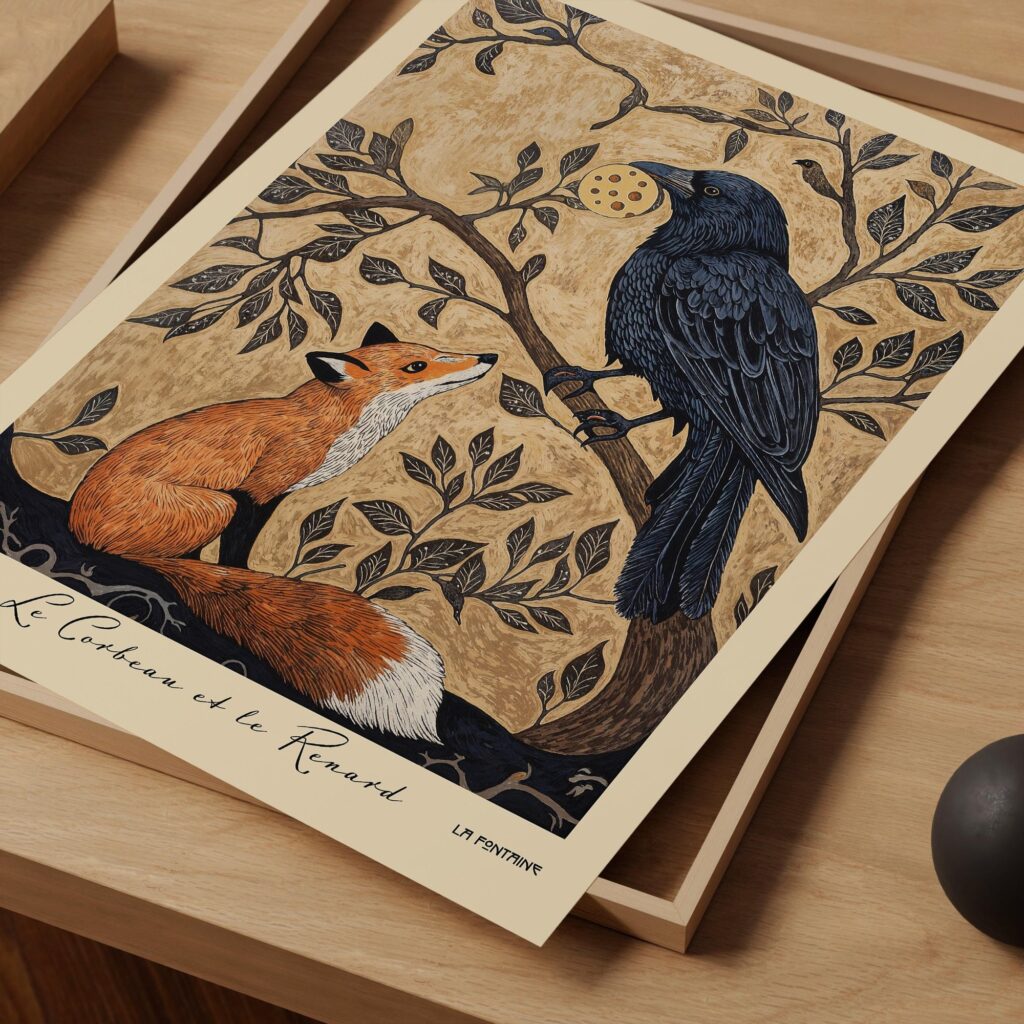 The Raven and the Fox Art Print