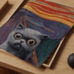 The Scream Cat Munch Art Print