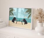 Tropical Pug Print