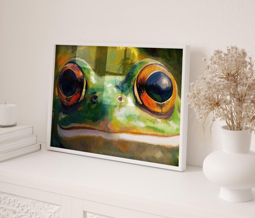 Vibrant Frog Eyes Wall Art