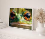 Vibrant Frog Eyes Wall Art