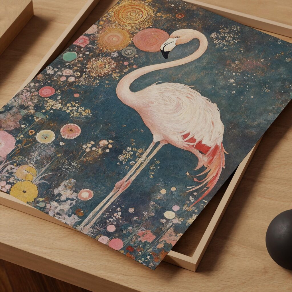 Vintage Flamingo Art Print