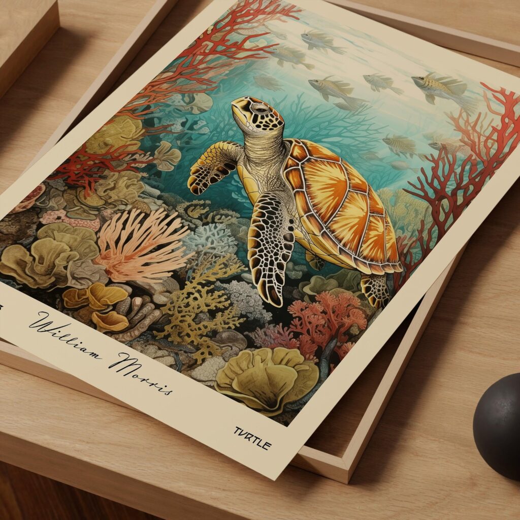Vintage Sea Turtle Art Print