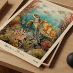 Vintage Sea Turtle Art Print