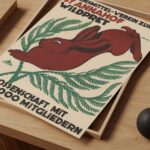 Vintage Swiss Rabbit Art Nouveau Poster