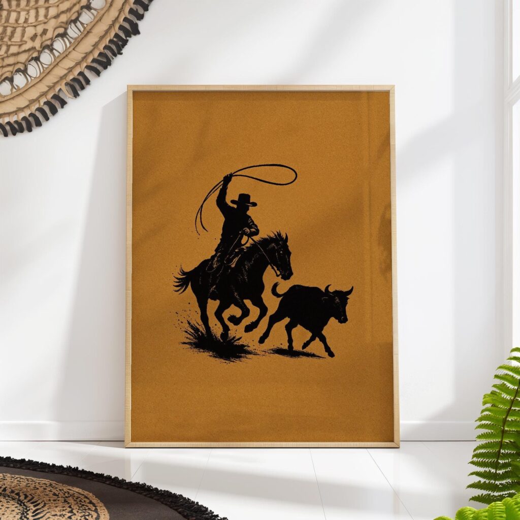 Western Rodeo Art Print Set