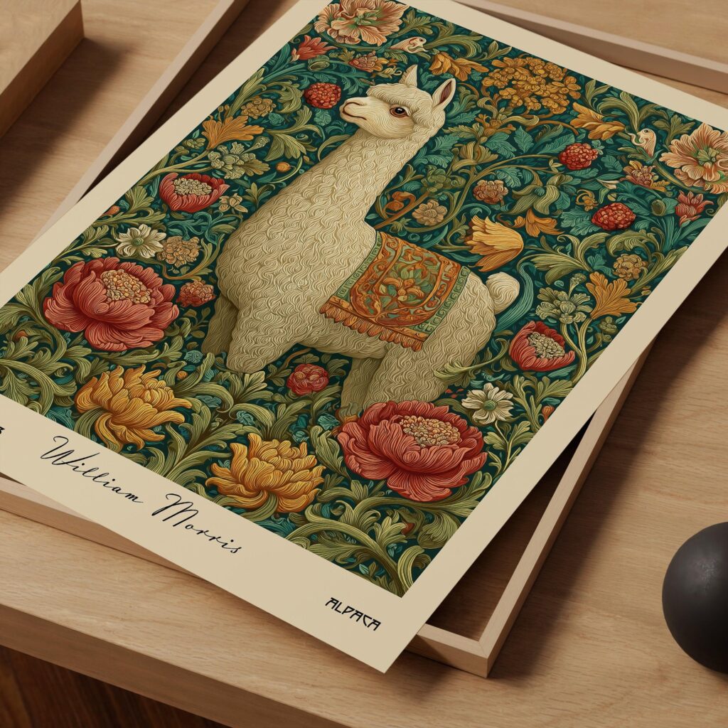 William Morris Alpaca Art Print