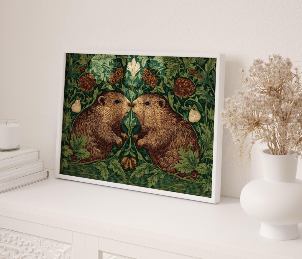 William Morris Beavers Botanical Art Print