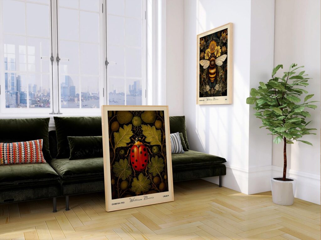 William Morris Bee & Ladybug Print Set