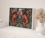 William Morris Botanical Lobster Print