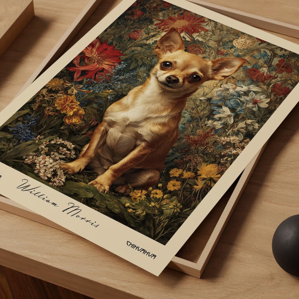 William Morris Chihuahua Art Print
