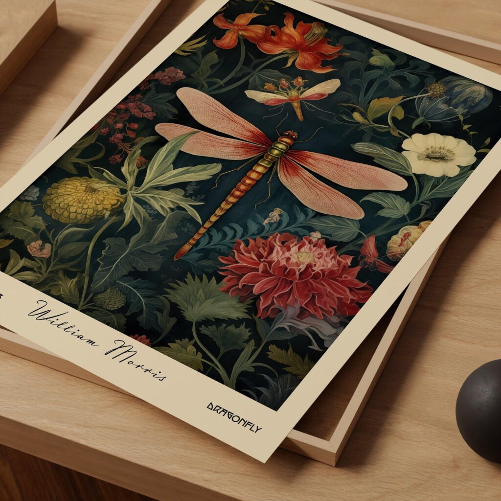 William Morris Dragonfly Print