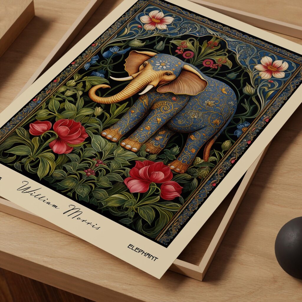 William Morris Elephant Art Print