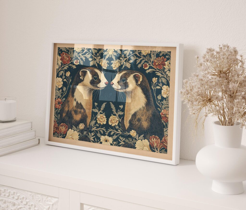 William Morris Ferret Art Print