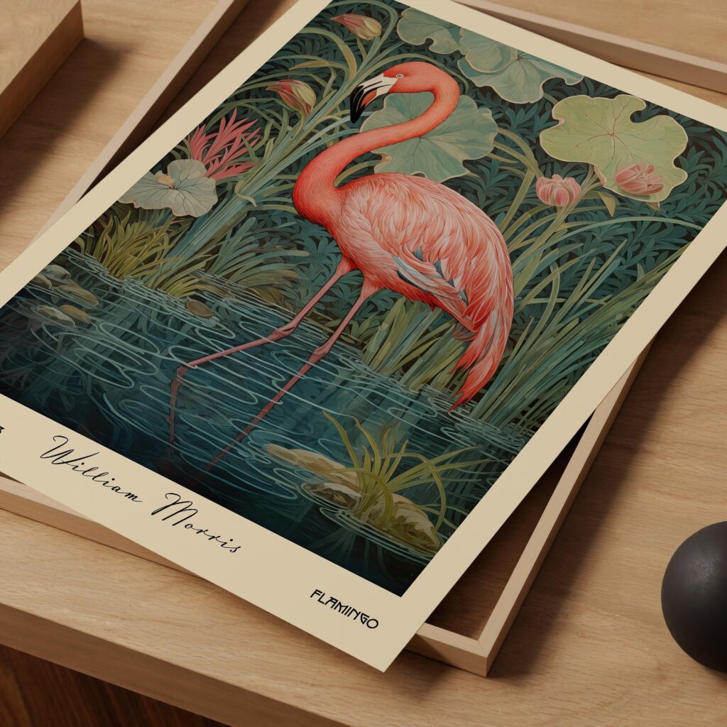 William Morris Flamingo Print