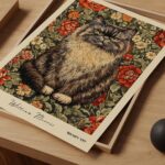 William Morris Grumpy Cat Art Print