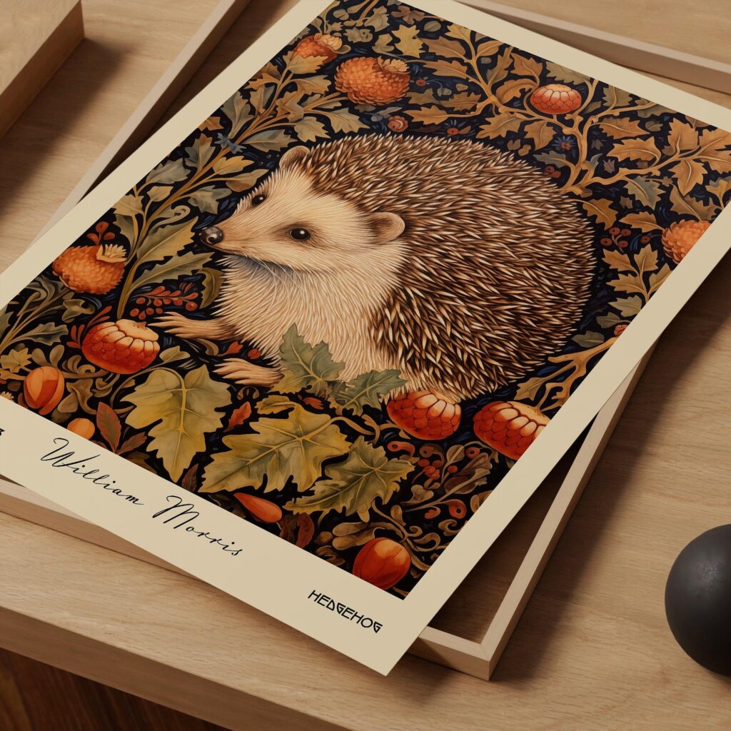William Morris Hedgehog Print