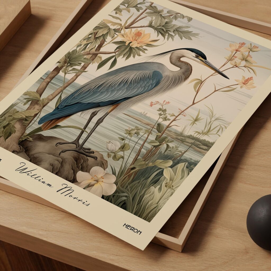 William Morris Heron Art Print