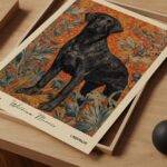 William Morris Inspired Labrador Art Print