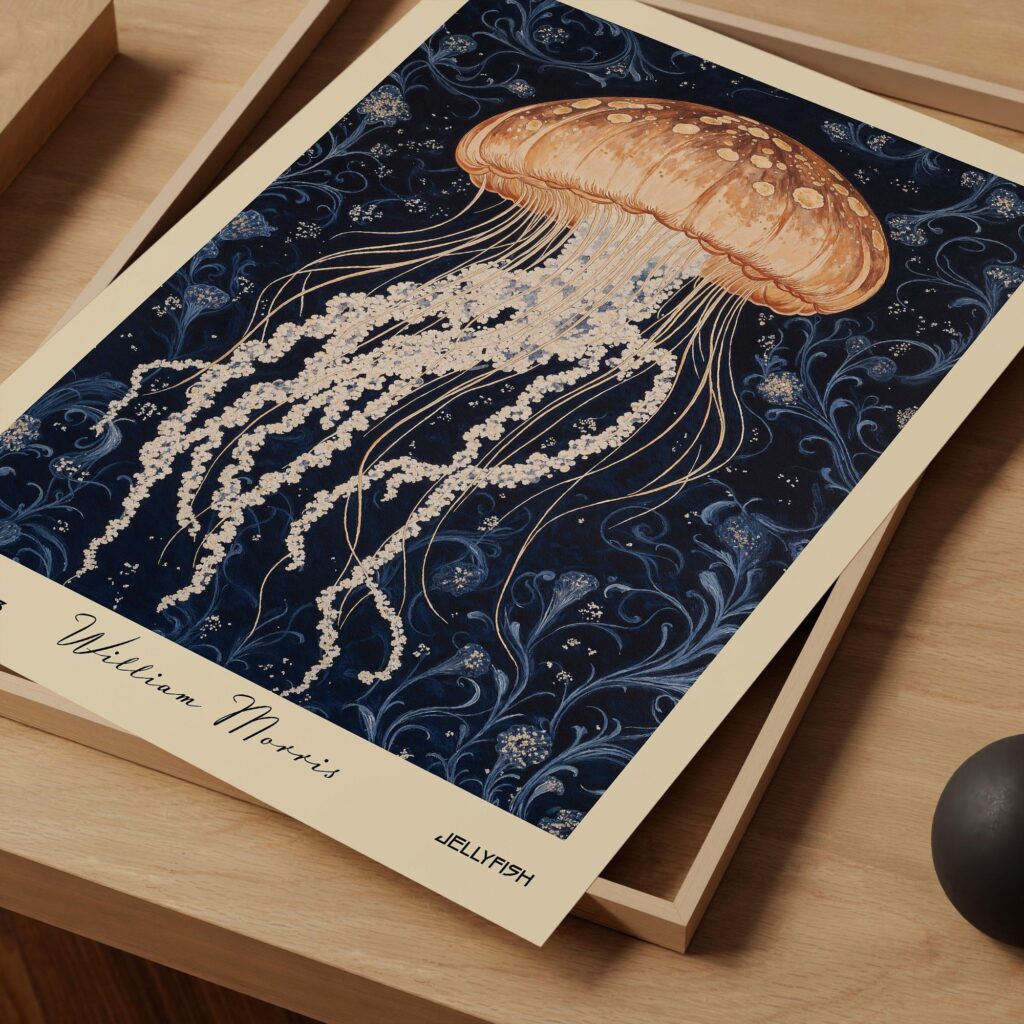 William Morris Jellyfish Poster