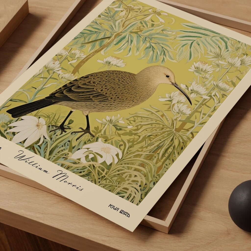 William Morris Kiwi Bird Art Print