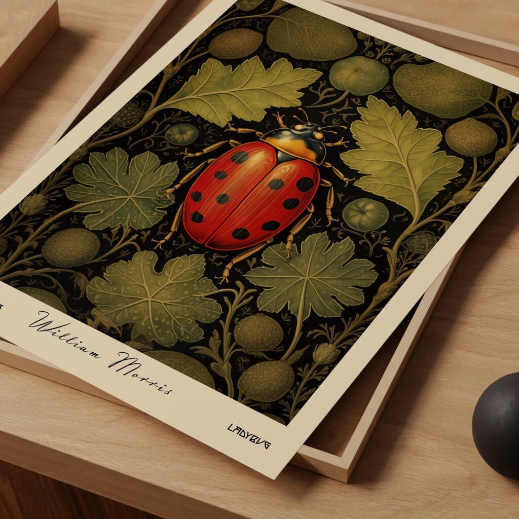 William Morris Ladybug Art Print