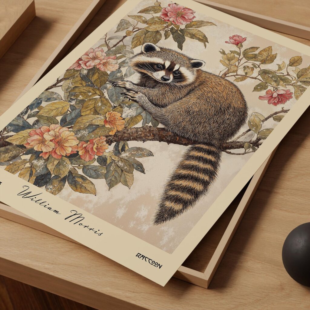 William Morris Raccoon Print