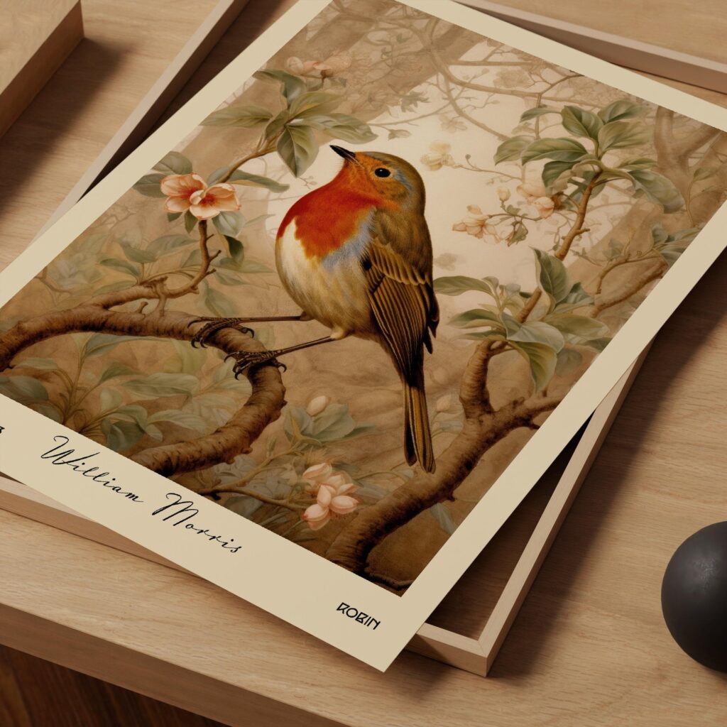 William Morris Robin Print