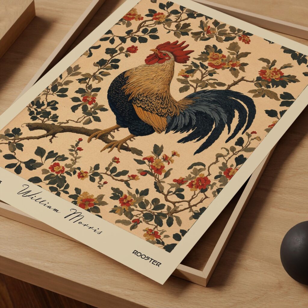 William Morris Rooster Print