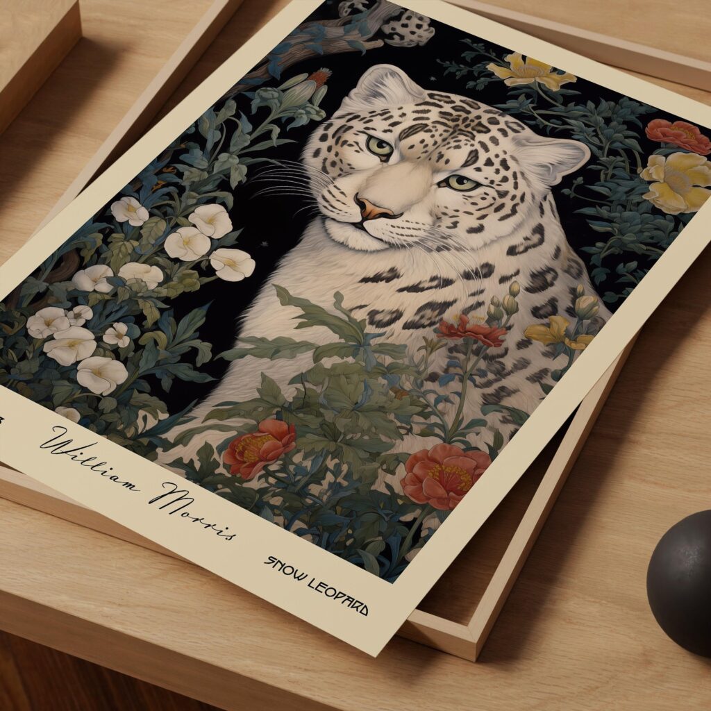 William Morris Snow Leopard Art Print
