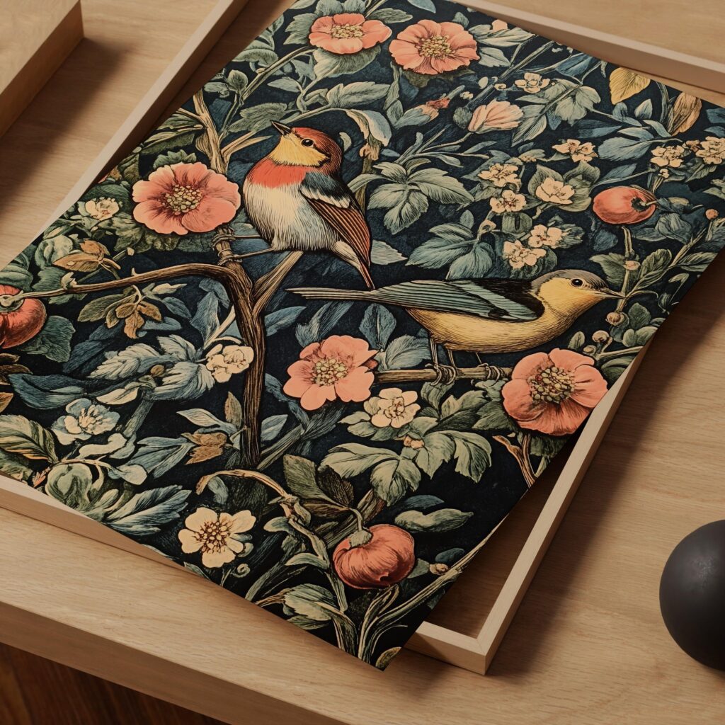 William Morris Sparrows Art Print