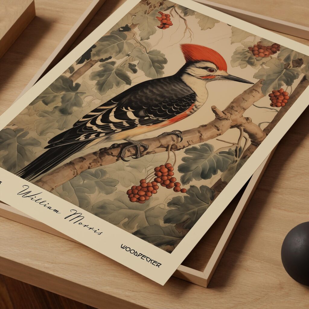 William Morris Woodpecker Print