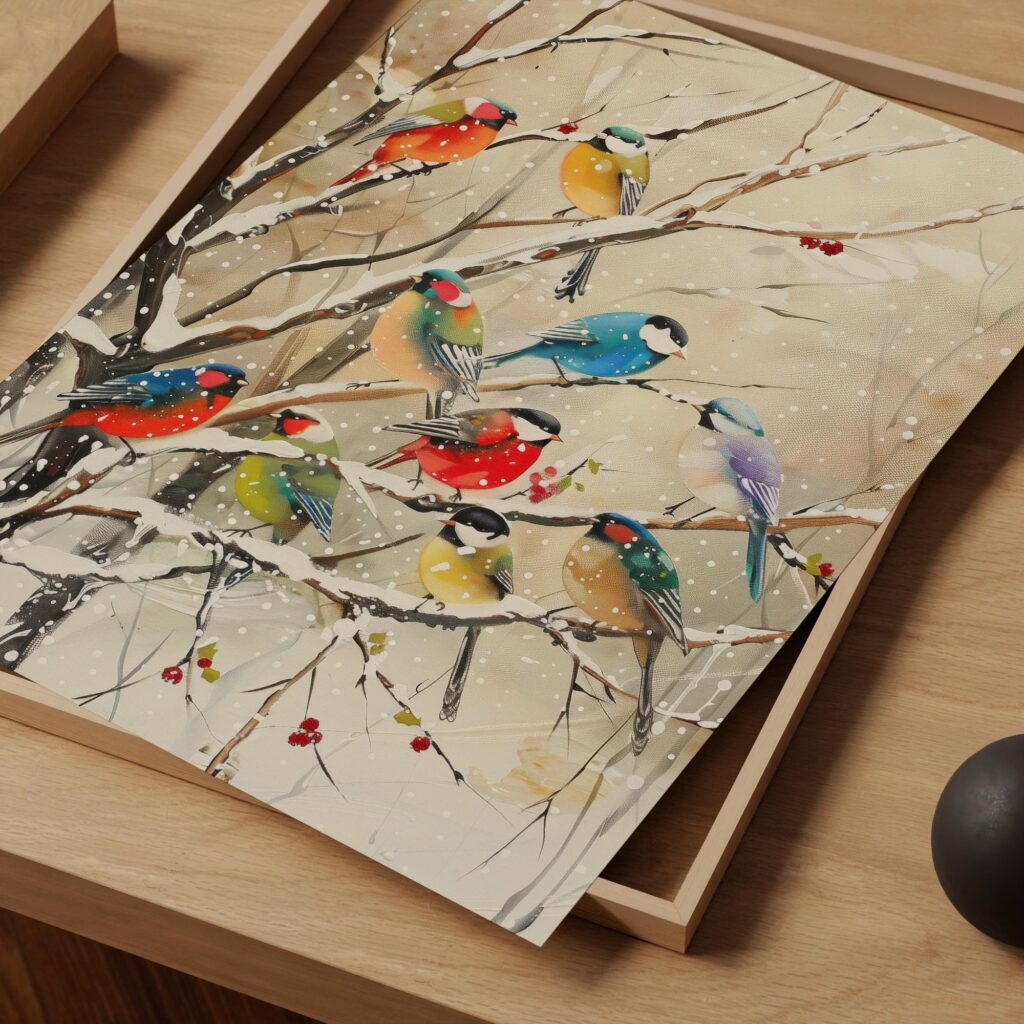 Winter Birds Wall Art