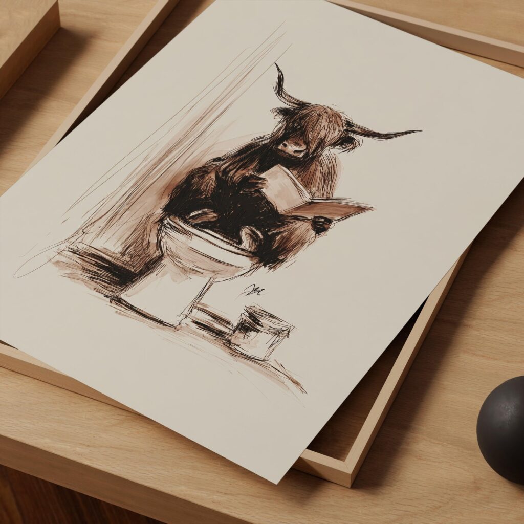 Yak Bathroom Art Print