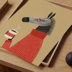 Zebra Coffee Poster