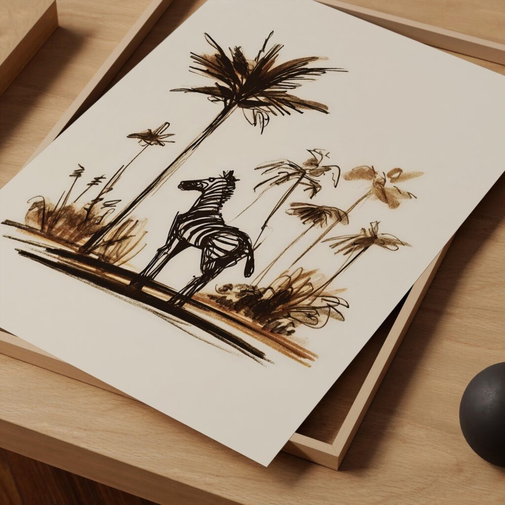 Zebra Jungle Poster