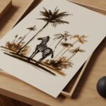 Zebra Jungle Poster