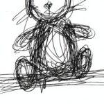 Abstract Scribble Bunny Line Drawing Print