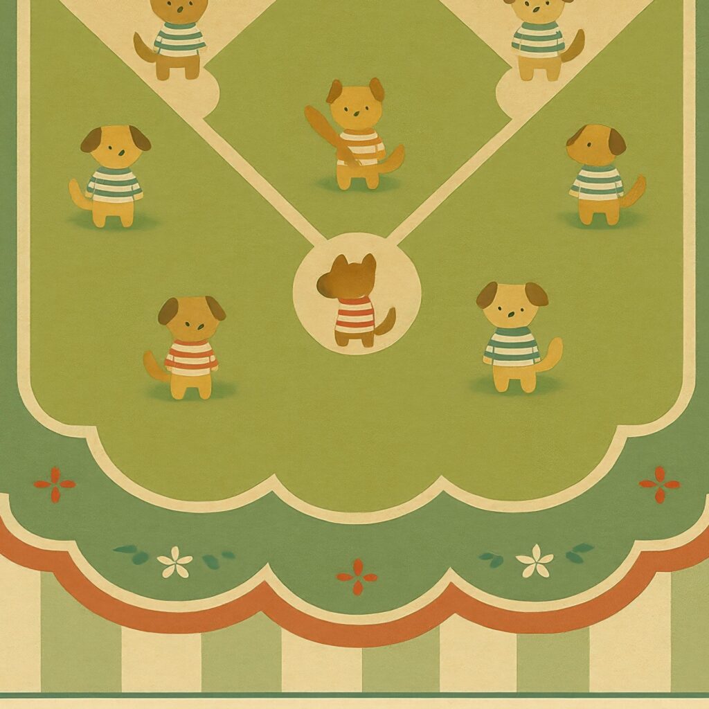 Baseball Dogs Print