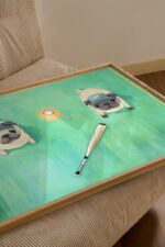 Baseball Pugs Art Print
