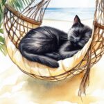 Beach Cat Art Print