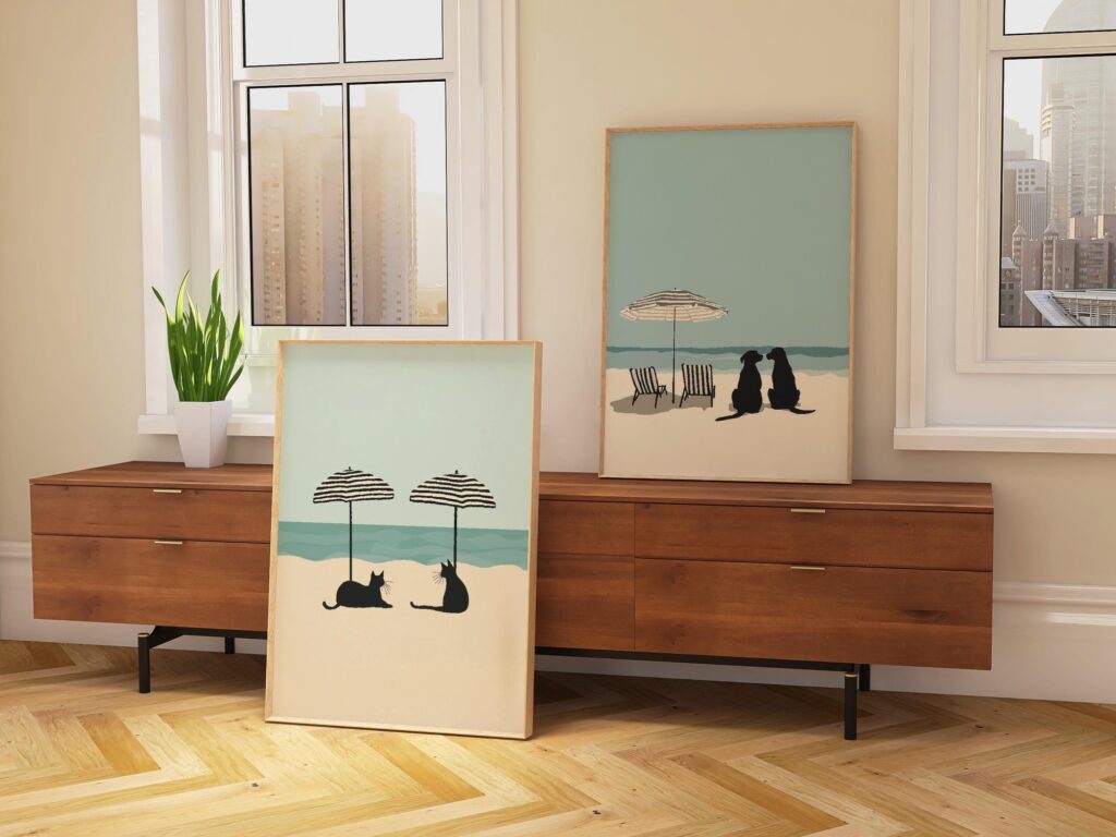 Beach Pets Art Print Set