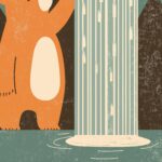 Bear Shower Mountain Print